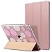 ULAK iPad Pro 9.7 Case, Slim Lightweight Bumper Smart Case Stand for Apple iPad Pro 9.7 Inch 2016 PU Leather Colorful Clear Back Cover,Not Fit iPad 9.7 2017 (Rose Gold)