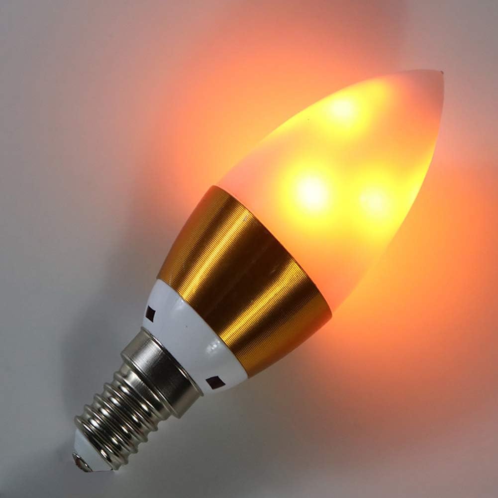 Lampadina E14 effetto fiamma LED a candelabro, luce bianca calda, non dimmerabile