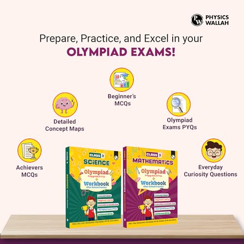Image of PW Olympiad Plus Workbook For Class 3 Science and Mathematics Prepguide & PYQs Combo Set of 2 Books | NSO, ISO, iOS, Hindustan Olympiad, NSTSE, IMO, iOM, SEAMO, ISTSE and Others