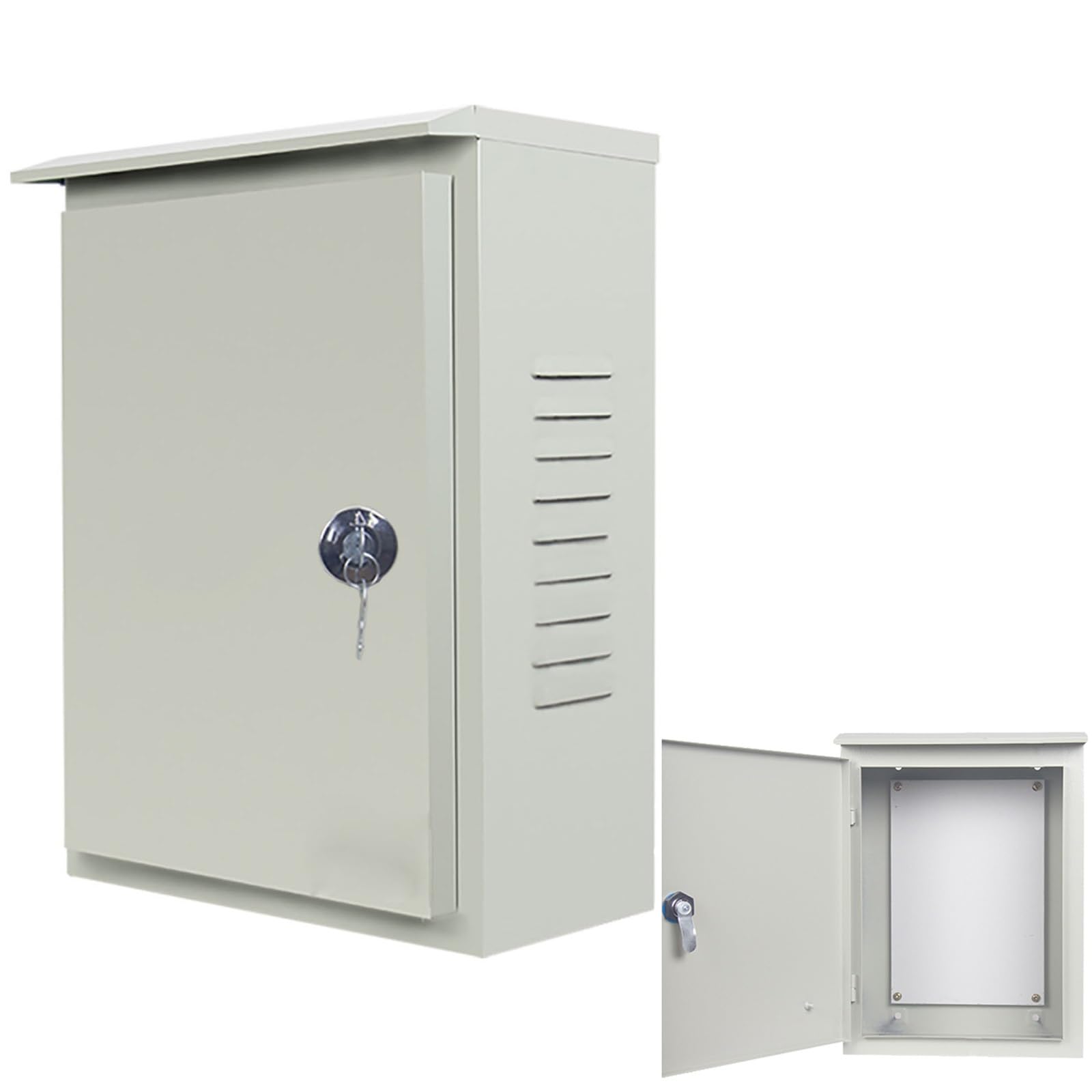 Caja Estanca Exterior Electrica, Caja Cuadro Electrico para Exteriores/Interiores, Armario de Distribución con Placa de Montaje(20x30x15cm/8x12x6in)