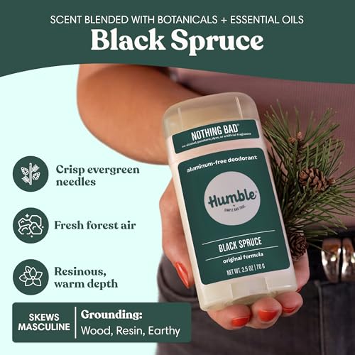 Image of Humble Aluminum-Free Deodorant Stick, Black Spruce - 2 Pack