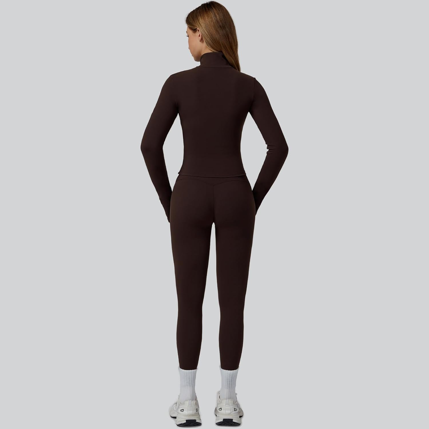 3-Piece Women’s Workout Set – Zip-Up Jacket, Sports Bra & High-Waist Leggings for Gym, Yoga, and Daily Wear - Image 6