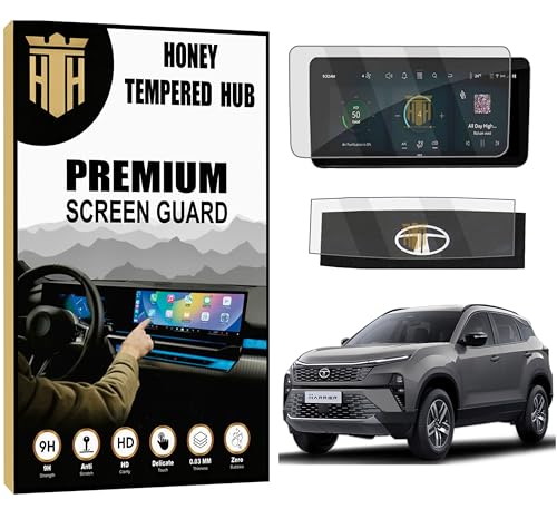 Image of Screen Guard for Tata Altroz, Nexon, Nexon EV, Harrier, Safari -Car Stereo Screen Protector, Full Coverage, HD Clear (Harrier (10.25 INCH))