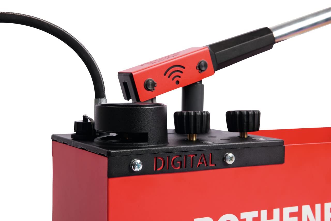 ROTHENBERGER RP 50 Bomba de prueba de presión de agua digital, 0 ° – 50 °C, rango de prueba de 0 – 30 bar, 1000004000 | Bomba para presión de agua, tecnología de prueba, pruebas de presión