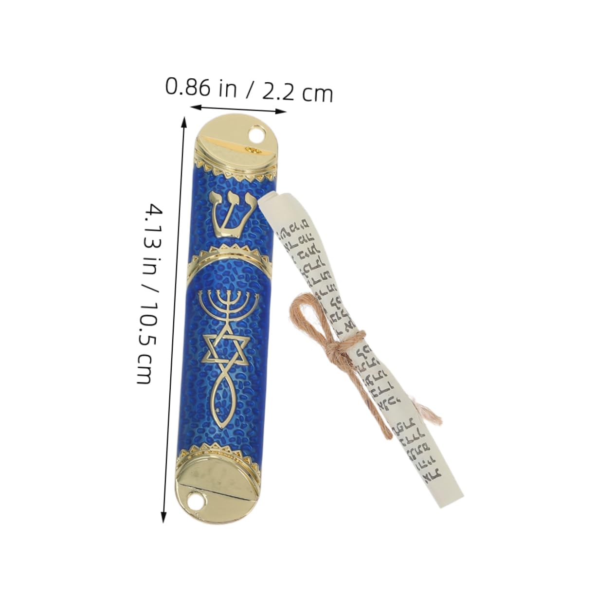 Cabilock 3Sets Jewish Mezuzah Case Metal Door Blessing with Scroll Elegant Hebrew Decor for Home for Hanukkah Jewish Celebrations Symbol