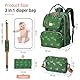 Tonyeee Wickelrucksack für Mama und Papa Wickeltasche groß mit Wickelunterlage abnehmbarer Flaschentasche Baby Tasche für Reisen Kinderwagen Babytasche Grün