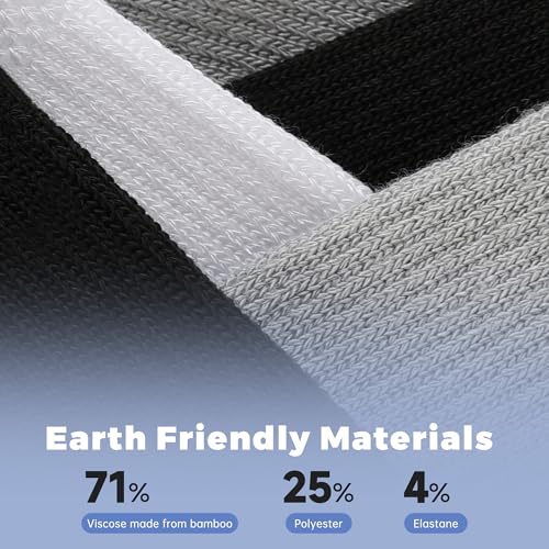 BAMBOO COOL Women's Ankle Athletic Running Socks Low Cut Socks For Ladies, Cushioned Breathable Comfort for Sports, 8 Pack White Socks4