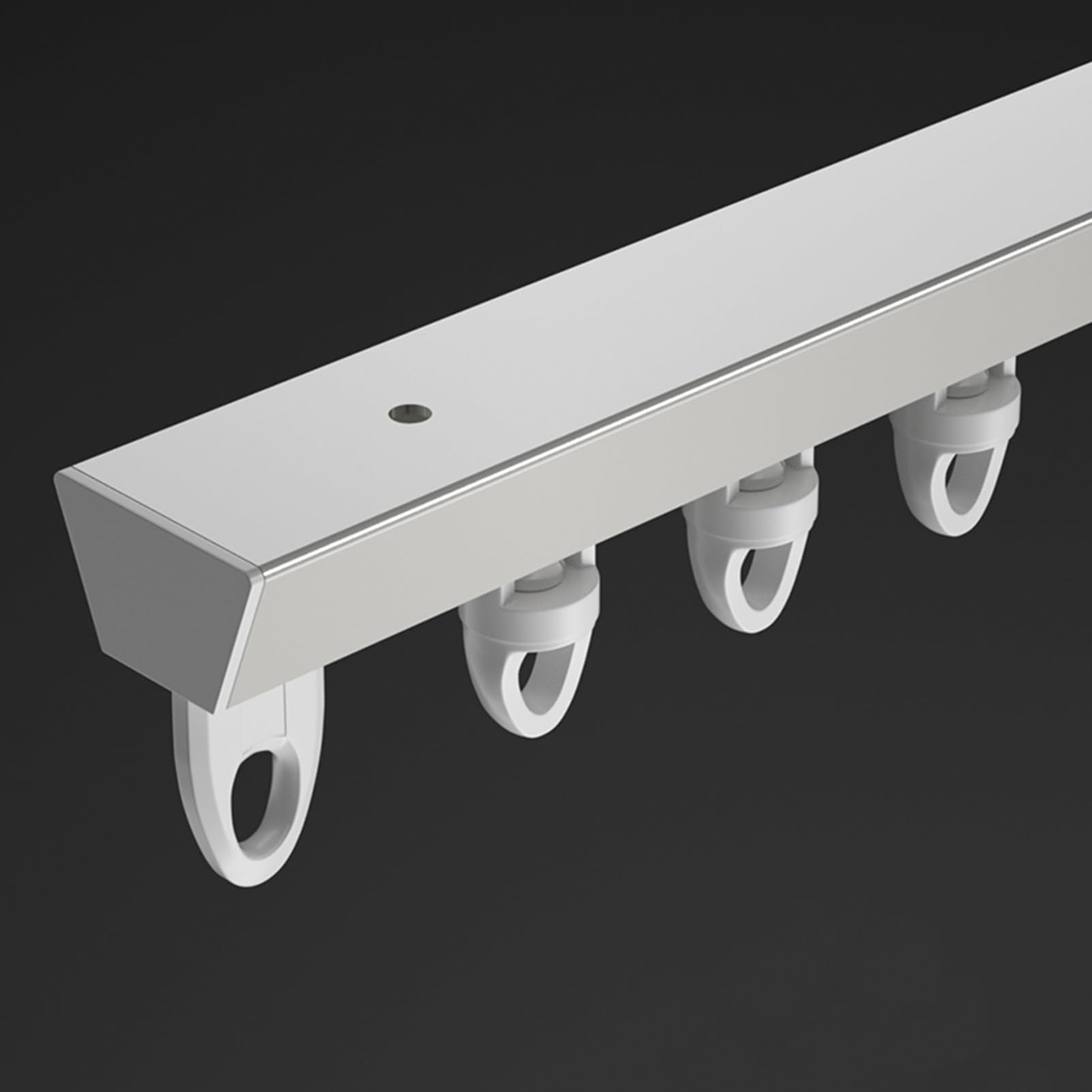 BBHW Heavy Duty Curtain Track, Ceiling Mount Track for Curtains, Elegant Slide Curtain Rail, Shower Curtain Rod System Room Divider (Color : White, Size : 3.4m (11.2ft))