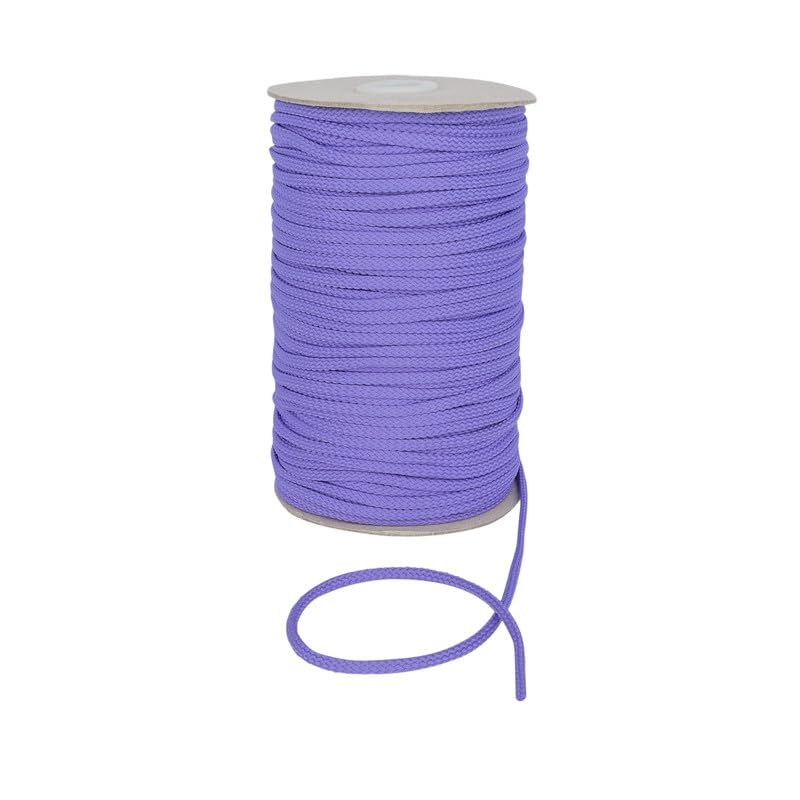 Durable Anorak Braided Cord - 4mm Wide Polyester Drawstring Cord Laces Hoodie String Jogger string clothing cord lace tying lanyard rope craft project (Lilac,25)-Craft Queen LTD