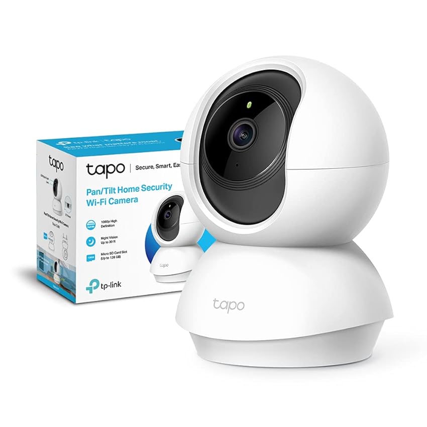 Immagine del prodotto TP-Link Telecamera Wi-Fi Interno, Videocamera sorveglianza 1080P, Visione Notturna, Audio Bidirezionale, Notifiche in tempo reale del sensore di movimento(Tapo C200)