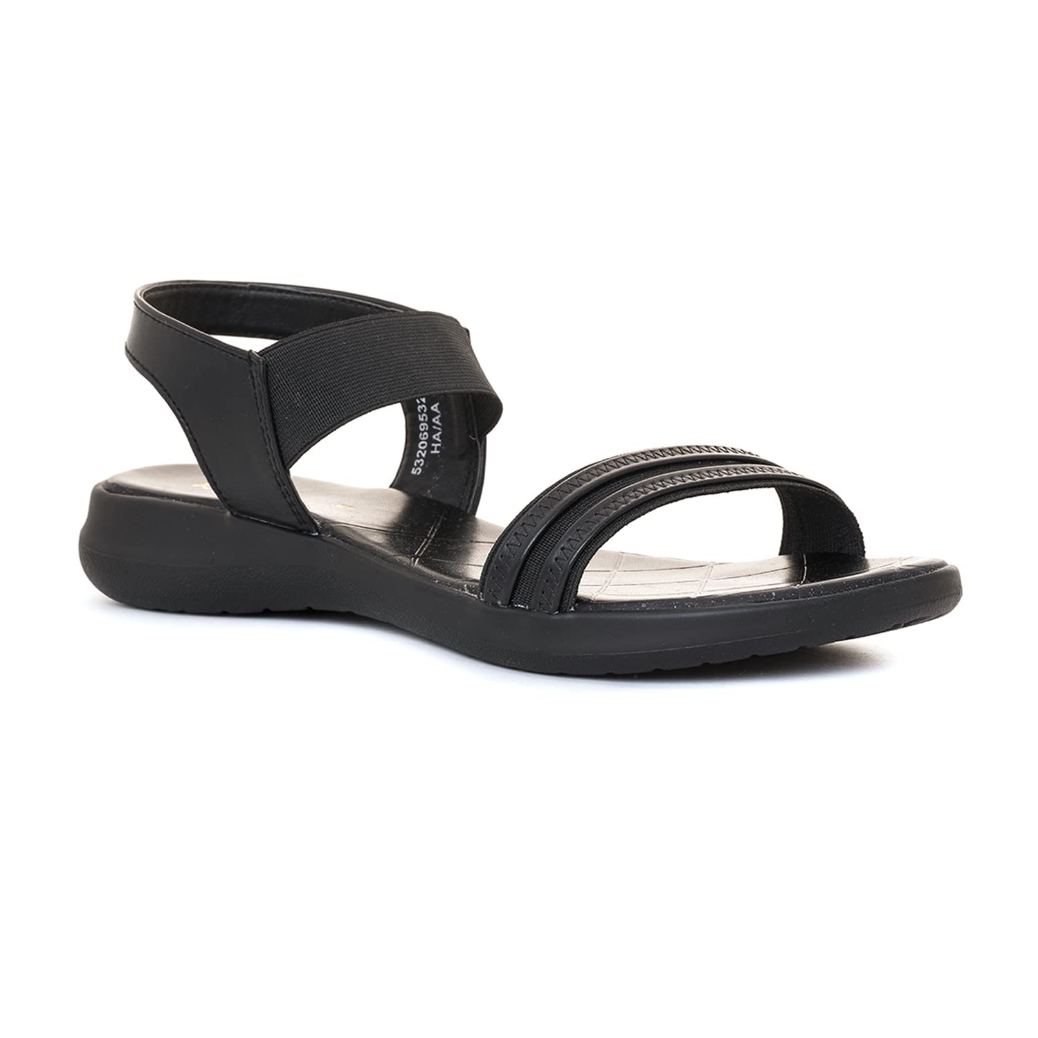 Khadims Black Flat Slingback Sandal for Women (5320696) (B0BXXJV7WQ) Amazon Price History, Amazon Price Tracker