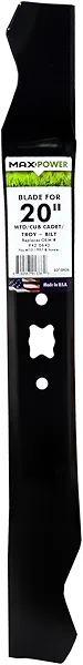 Maxpower 331543 Blade for 20" High Lift Cut MTD, Cub Cadet, and Troy-Bilt Replaces OEM #942-0640