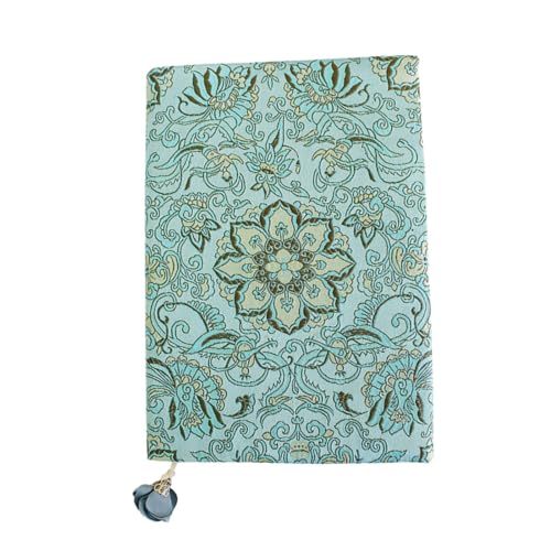 HiaiLouse 洗濯できる布製 ノートカバー 伸縮素材でフィット 手帳カバー 調整可能 教科書カバー おしゃれな花柄 文庫本カバー 便利な紐しおり付き ハードカバー 傷や汚れから保護 学生の通学や通勤時の読書に適用, A6ブックスリーブ