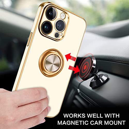 Coque iPhone 14 Pro Max blanche protection silicone mince support voiture