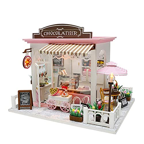 DIY-Miniatur-Puppenhaus-Modellbausatz, Gewächshaus Mit Staubschutz, Möbeln Und Led-Licht, Mini-Raum-Bastelsets Für…