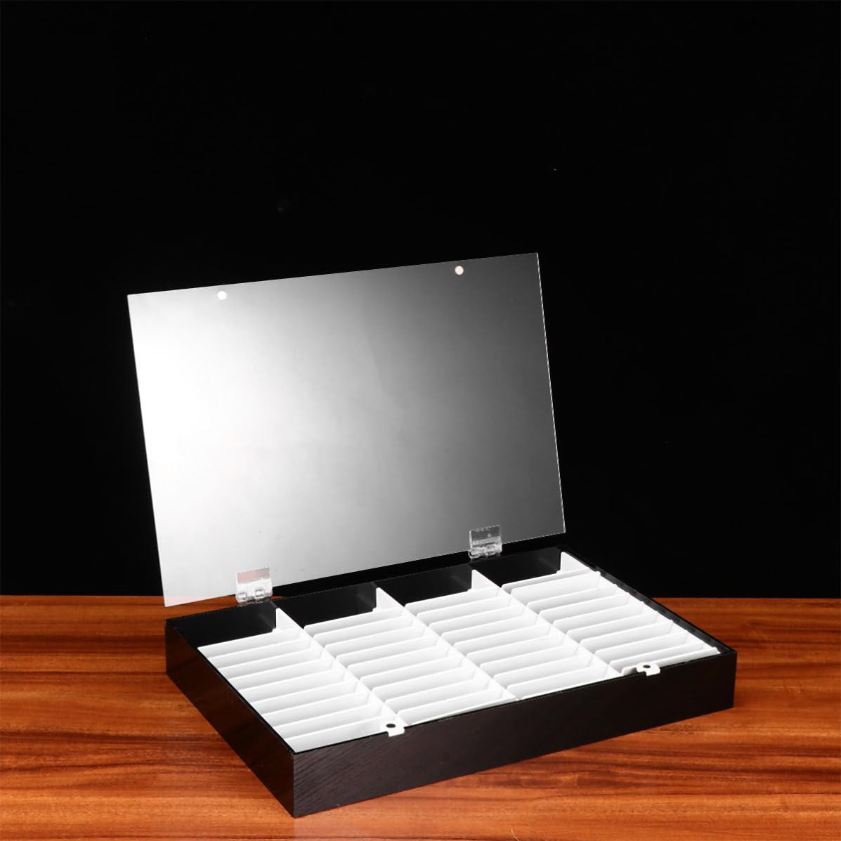 Abaodam Acryl Nagellack Farbkarten Displaybox mit 40 Fächern, Schwarz