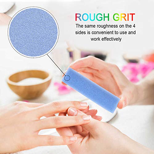 Nail File and Buffer, Professional Manicure Tools Kit 6pcs Rectangular Art Care Buffer Block 6pcs 100/180 Grit Double-sided Nail Files 6 pcs Purple 180/240 Emery Board & Buffers Brushes, 14Pcs/Pack - Thumbnail 4