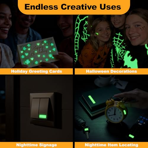 Anda Glow High Bright Glow in The Dark Paper for Halloween Glow Stickers - image 8