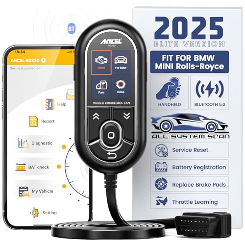 (Upgraded BD310 for BMW) ANCEL BD330 OBD2 Scanner Bluetooth,Full-...