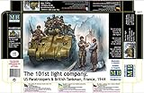 101 Light Company US Paratroopers and British Tankman 1944 1/35 Master Box 35164