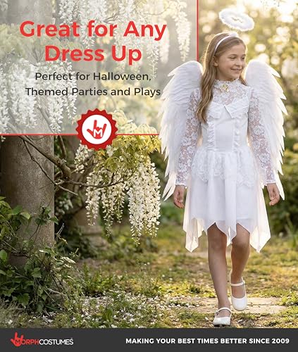 Disfraz Ángel Blanco para Niñas miniatura 6
