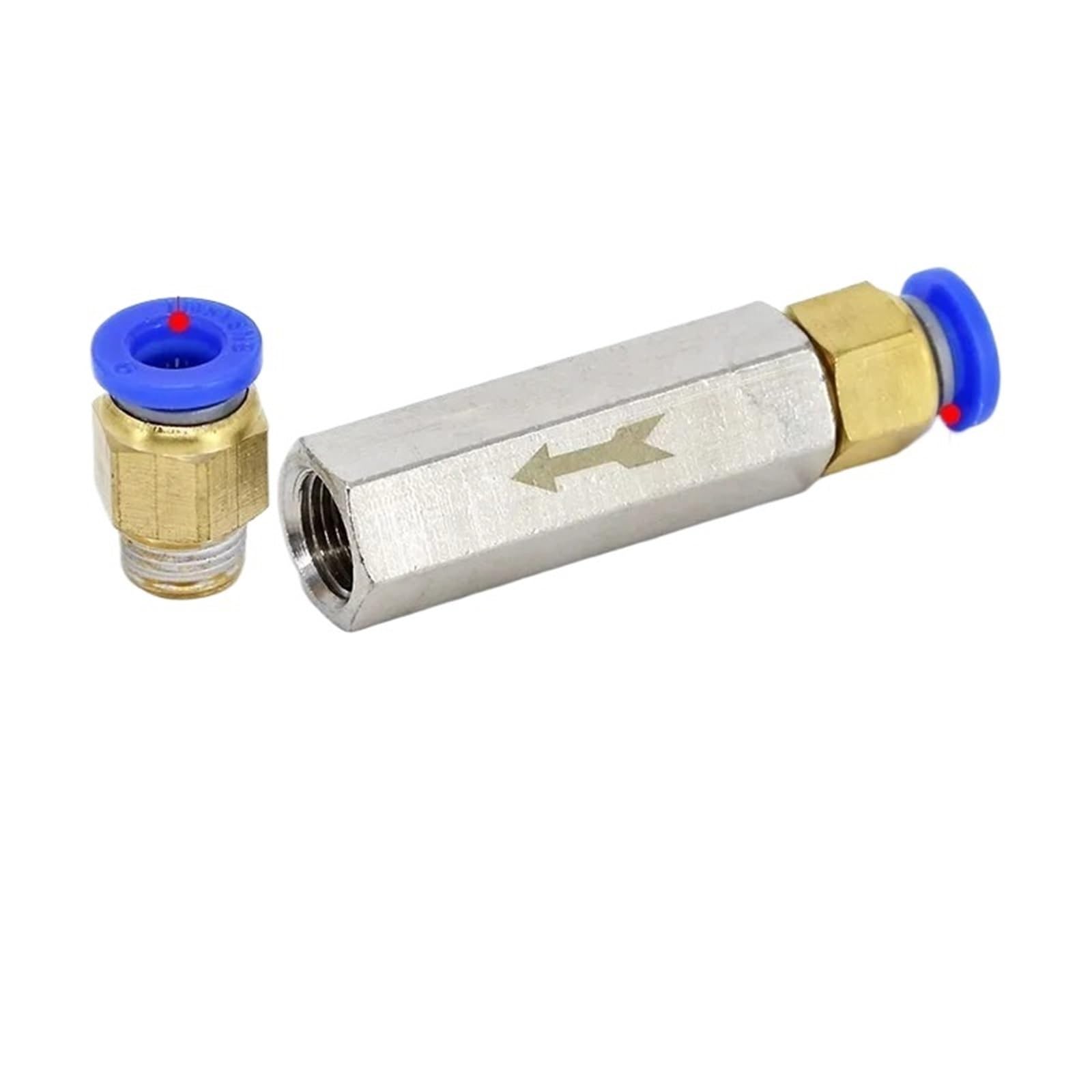 Dkgnyxnplj Cv-01 W Pc6-01 Pneumatic Check Valve 1/8 1/4 1/2 3/8 1 Way Single Way Valve With Connector(,5 Pcs)
