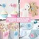 EORPAVU Partyaufkleber, 96er-Pack Gender Reveal-Aufkleber, Jungen- und Mädchen-Tag-Aufkleber für Reveal-Partys und Babypartys (Rosa, Blau)