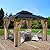 SUNBURY 10'x12' Outdoor Cedar Wood Gazebo, 2-Tier Metal Hardtop Wooden Frame Gazebo for Patio with Privacy Curtains and Mosquito Nettings for Gardens, Lawns, Backyard, Poolside (Log Color Frame)