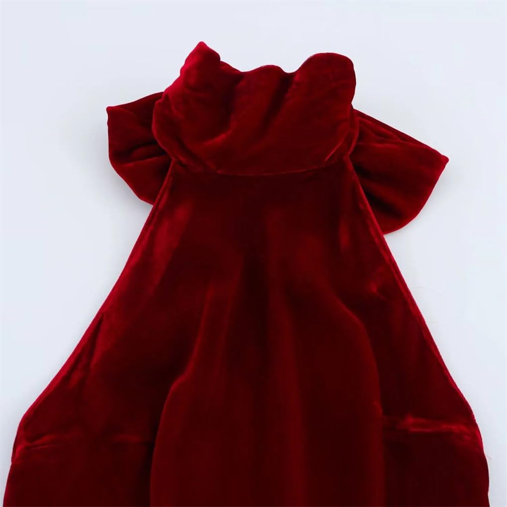 Robe dos nu en satin dos nu pour femme - Style vintage - Polyvalente - Pour rendez-vous galant, fête