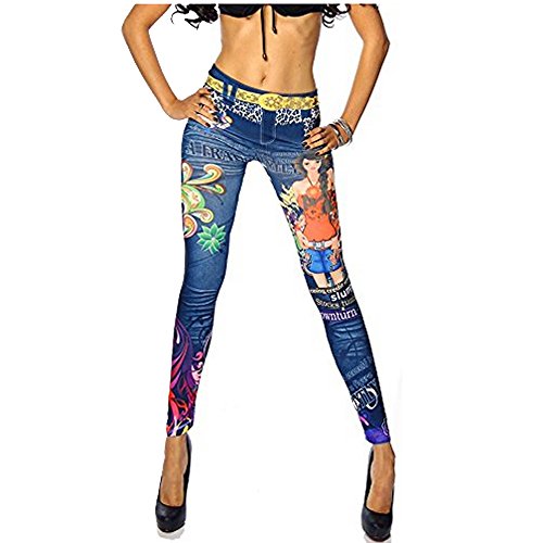 Pantaloni Jeans legging sottili colorati con