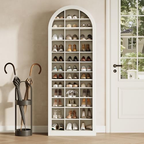 LITTLE TREE Shoe Storage Cabinet, 12-Tier Freestanding Shoe...