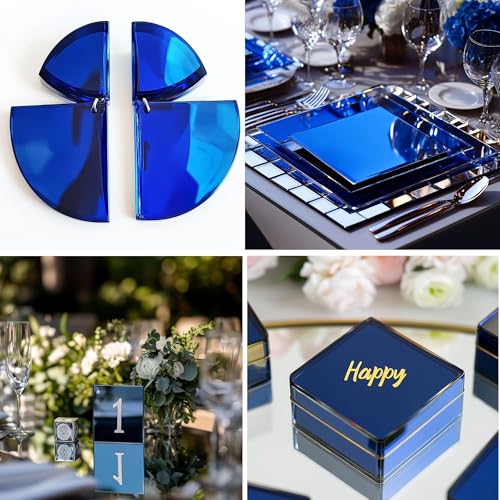 Image of 12x16 Inches Blue Mirror Acrylic Sheet - 2 Pcs Reflective Acrylic Panel for DIY Crafts, Home Decor & More (30x40 cm)