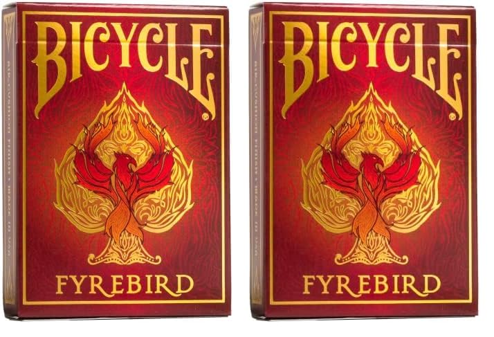 BicycleFyrebird Playing Cards - 1 Deck, Air Cushion Finish, Professional, Superb Handling & Durability, Great Gift For Card Collectors (Pack of 2)