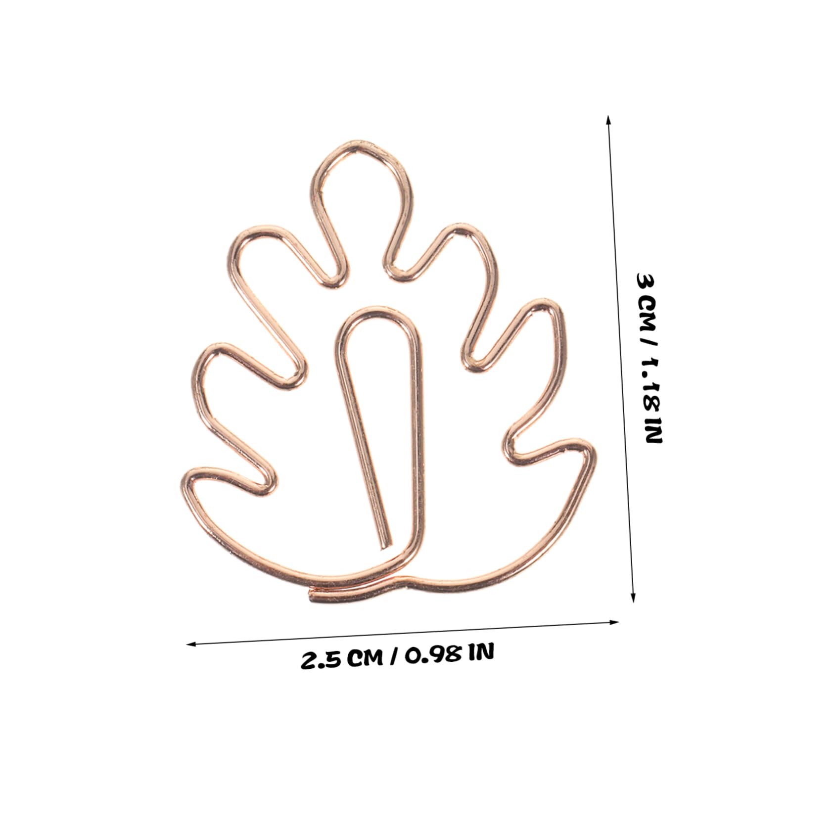 NUOBESTY 5 Sätze Schildkrötenblatt-büroklammer Große Büroklammern Mini-bindeklammern Befestigungselemente Seitenmarkierungsclips Büroklammer-lesezeichen Planke Eisen Golden 20 Stück * 5