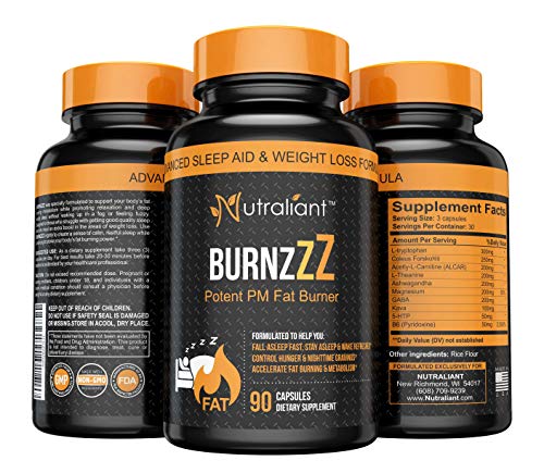 BURNZZZ PM Fat Burner- Powerful Nighttime Sleep Aid Supplement + Weight Loss +