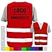 Produktbild PixiPrints.com Hochwertige Warnweste mit Leuchtstreifen * Farbe: Rot (XL/XXL) * OHNE Druck * Markenwesten * Klettverschluss