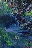 2025 Weekly Planner: Blue Twenty Twenty Five Weekly Planner, 6x9, Monthly Views, Contacts, Passwords, Ruled & Unruled Pages