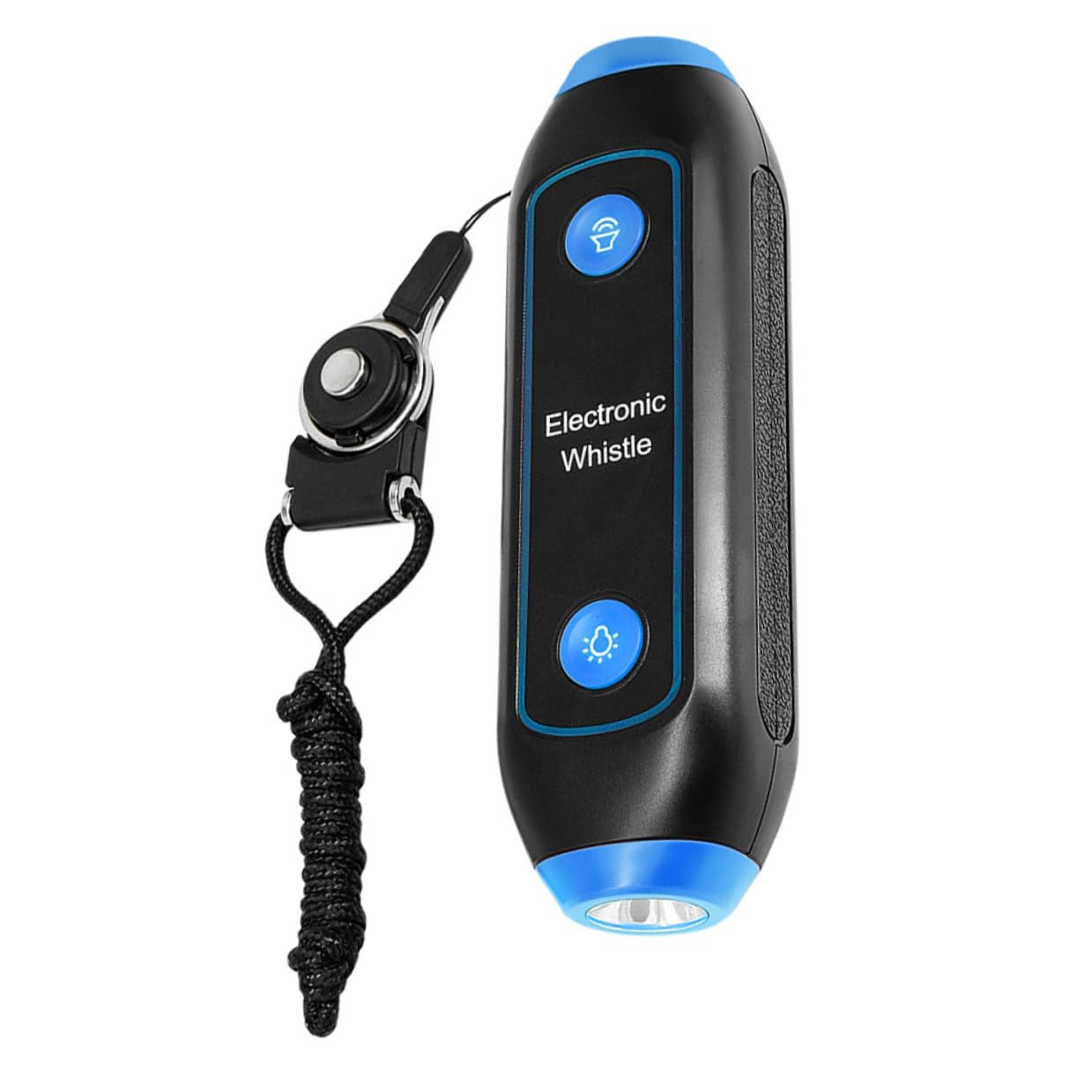 Sifflet Électronique à Main Polyvalent Bleu avec LED Sos en Abs, Sifflet 3 Tons, avec Cordon, pour Entraîneurs, Enseignants, Camping Et Randonnée