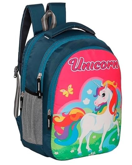 Image of Polyester kids Primary School Backpack, 30 Litres, Cartoon Print, for Tuition, Nursery to 5th Standard Boys and Girls Lightweight cartoon Bag