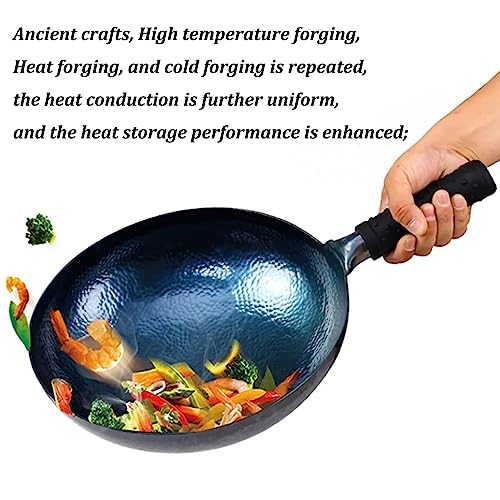 Wok de hierro sin recubrimiento 32cm miniatura 3