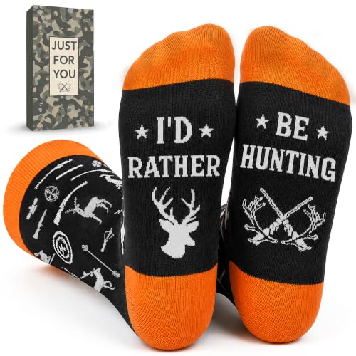 ZAGKOO Hunting Socks for Men - Funny Socks Id Rather Be Hunting Sock
