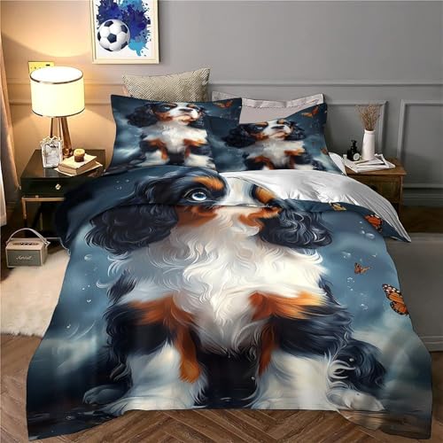 Housse de couette Cavalier Puppy 260x220 cm avec taies d'oreiller microfibre - 6