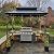 PURPLE LEAF 6' X 8' Hardtop Grill Gazebo for Patio Permanent Aluminum Barbeque Shelter Canopy with Ceiling Hook and Shelves Double Tiered Grey Outdoor BBQ Gazebo