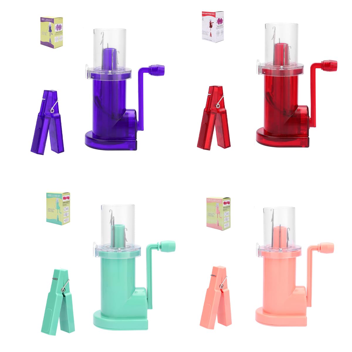 Machine à Tricoter à manivelle : processus de Tissage Fluide et Tension de Fil Stable Garantie. Contrepoids Fixe pour assurant Une Tension de Fil, Violet