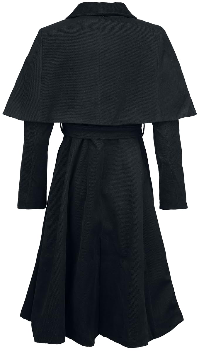 Hell Bunny Ingrid Coat Frauen Mantel schwarz Gothic