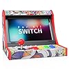 Retro Arcade Gaming Dock for Switch & Switch 2, Classic Home Cabinet Style Fight Stick with Joystick, Includes 12 Game Cards (Screen Not Included)