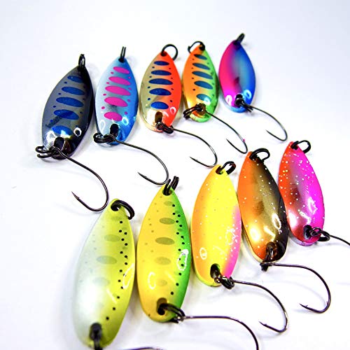 momoルアー 渓流 トラウト スプーン TIMO ティモ 厳選カラーセット 2.8g 3.5g 4.2g (4.2g - 10枚セット) 4枚目