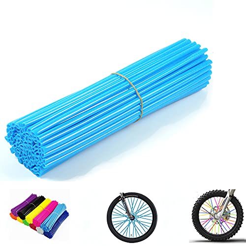 Image of Spoke Skins Spoke Covers: 8-21 inch Rims Protector & Decoration for Dirt Bike | Bike | Bicycle | Wheelchair | Motorcycle - 72Pcs