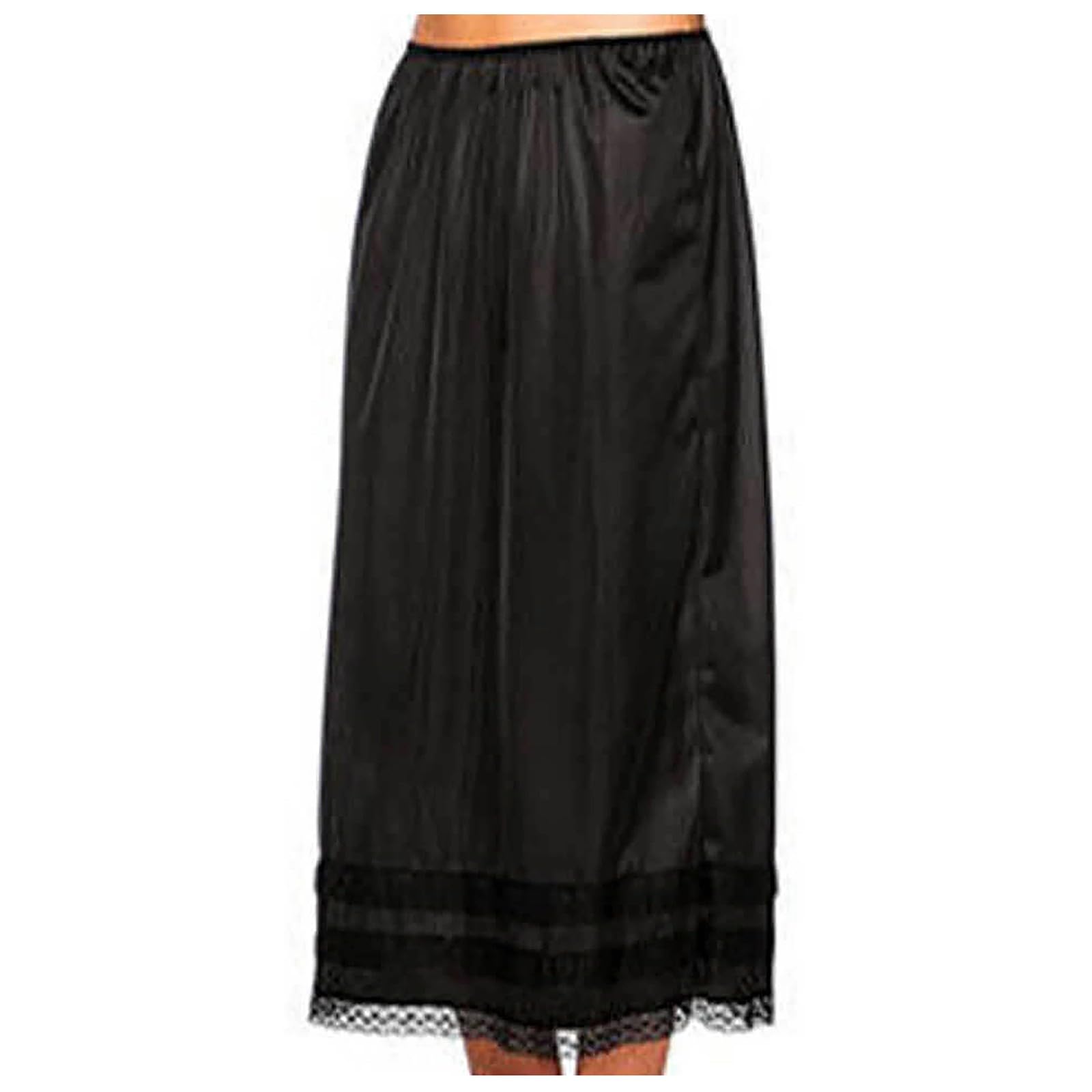 Donne Mezze Slip Sottogonna Abito Estensione Bordo in Pizzo Lunghezza al Ginocchio Gonna Corta
