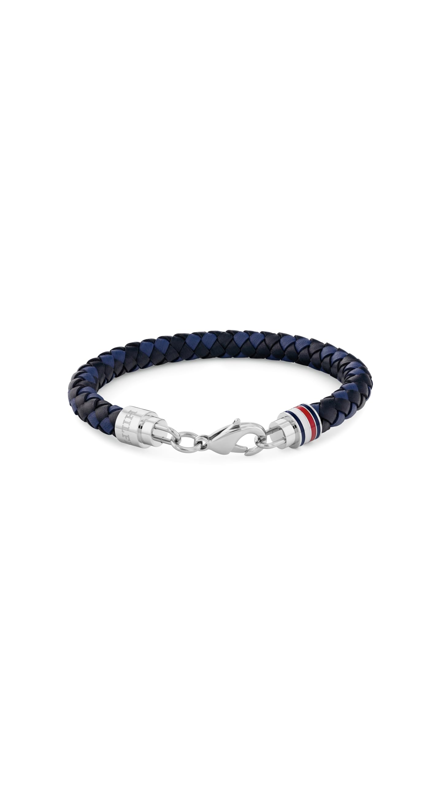 Tommy Hilfiger Men's Braided Leather Bracelet - Blue